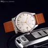 TWF 30 De 1962 Rétro Classique 135.003-62-SC Miyota Montre Homme Automatique Boîtier Acier Cadran Blanc 39.5mm Bracelet Cuir Marron Montres Puretime G1a1