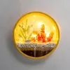 Moderne runde Eisen-Kunst-Glas-Wandvase mit LED-Licht-Dekor, Wand-Pflanzgefäße, Zuhause, Wohnzimmer, hängender Blumentopf, Sukkulenten-Blumentopf, Y200709