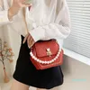 Sacos à noite Moda Hexagonal Lantejoulas Bolsas Bolsas Mulheres Messenger Crossbody 2022 Pearl Chain Senhoras Alta Qualidade