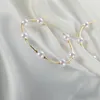 Perlenohrringe Hoop-Ohrringe Kreis Form Veruntret Geometrie Ohrring E Mädchen Ästhetische japanische Geschenk Set Frauen Luxus Ungewöhnlich Gut