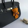 Qixi Festival Alla hjärtans dag Plysch Hängsmycke Siamese Teddy Bear Bow Slips Bär Bag Tillbehör Tillbehör Små presentdocka Keychain 230 U2