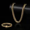 Anpassade Miss Jewelry Hip Hop 18K Gold Diamond Necklace Iced Out Cuban Link -kedjor för Men3370033