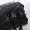 2021 modne torby Crossbody luksusowe torebki od projektanta torebki damskie pojedyncza torba na ramię z łańcuszkiem klapa LOULOU Tote portfel wysokiej jakości torebka 25cm