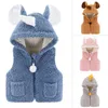 LZH 2021 Automne hiver bébé garçons gilet pour filles bande dessinée à capuche à capuche gilets pour enfants veste manteau enfants vêtements 1 2 3 ans H0909