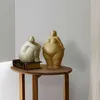 Décoration de bureau Résine Résumé Fat Lady Figurines Nordic Creative Femme Ornements Vintage Home Decor Table Craft Moderne 210924