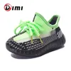DIMI İlkbahar / Sonbahar Çocuk Ayakkabı Erkek Kız Rahat Ayakkabılar Moda Nefes Örme Hindistan Cevizi Çocuk Sneakers 210303