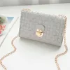 Toptan Küçük Deri Çanta Kadınlar Pembe Crossbody Çanta Kilit Tasarım Bayanlar Mini Omuz Messenger Çanta