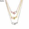 Donia Jewelry Colar de luxo Europeu e americano Moda Bambu Titanium Aço Micro-Set Zircon Pingente Designer Presente Acessórios