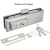 Commercial Durable Stainless Steel 10 mm -12 mm Anti-Theft Security Glass Door Lock Frameless Push Sliding Gate Lock With 3 Keys 201013