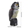 Realistic Bird Scarer Rotating Head Owl Decoy Protection Repellent Bird Pest Control Scarecrow Garden Yard Decor Y200106