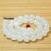 Mamiam Natural A White Agate Beads 8mm 10mm Smooth Loose Round Stone Diy Bracelet Necklace Jewelry Making Gemstone Gift Design