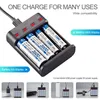 Ampère Power M06U 18650 Charger 1A 4 Slots 37V Entrée 42V 2A Chargeur USB Lautres de poche Liion Chargeur de batterie rechargeable 9316595