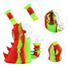 Bongo de água Fumar Bongs Hookah Dab Rig Plays de Petróleo Silicone Tubulação de Silicone Cigarro Cigarro Burner