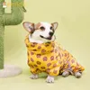 Fathin Walijski Corgi Dog Wodoodporny Płaszcz Kombinezon Odzież Pet Raincoat Odzież z Odzież odbijająca L-6L dla dużych 211027