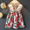 2019 Summer Cute Arbelon Toddler Girl Sukienki Owoce Dziewczyna Sukienki Ubrania Baby Odzież Bez Rękawów 3 4 5 6 7 lat Dress Party Q0716
