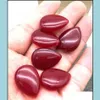 Dobry Natural Red Jade 18x25 mm Gruszka Cabochon Loose Gemstone Wisiorek 10 sztuk Drop Dostawa 2021 Kamienne Koraliki Biżuteria NTagd