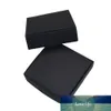 7 * 7 * 2.2cmの黒い紙の箱のためのブラックペーパーボックスのための箱の包装diy手作り石鹸キャンディーパッケージクラフト紙箱の装飾50pcs /ロット