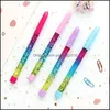 Stylos à bille Fournitures d'écriture Bureau École Business Industrialcute 0,7 mm Rainbow Color Fairy Stick Drift Sand Glitter Crystal Ball Poin