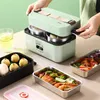 Double-layer Electric Microwave Heating Lunch Box Food Storage Container Portable Insulation Office 210709