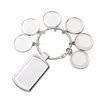 DHL50pcs Sac Accessoires Sublimation DIY Blanc Blanc Métal Plus Porte-clés Forme Multifonctionnelle