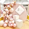 1 Set Pink Balloon Garland Arch Kit Wedding Lateks Dekoracja urodzin Dekoracja Baby Shower Globos Supplies 220225