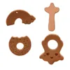 Coskiss 10pcs Beech Wooden Toys DIY Crafts Baby Teether For Making Rattles Educational Toy Born 211106