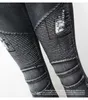 2168 Youaxon Black Motorcycle Biker Zip Jeans Kvinnors Mid High Waist Stretch Denim Skinny Pants Motor för kvinnor 210720