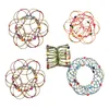 Jouets anti-stress pour enfants et adultes, jouets de décompression Mandala, panier de fleurs varié, trente-six anneaux en acier adouci, cadeau Fidget 0638