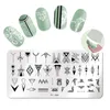 QualityPICT YOU géométrique rayé ligne ongles estampage plaques fleur acier inoxydable conception timbre modèle pour impression pochoir outils