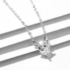 925 Sterling Silver Christmas deer Pendants Necklaces for women zircon neck Chain fine Jewelry gifts MUXUEYAN Q0531