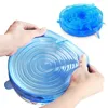 Silicone Stretch Suction Pot Lids Food Grade Tools Kitchen Fresh Keeping Wrap Seal Lid Pan Cover Nice Accessories 6PCS/Set FHL150-WY