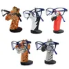 Moda óculos de sol quadros de vidros de animal rack mão esculpida madeira óculos espetáculo suporte stand em forma de mesa home escritório decoração