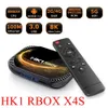 HK1 RBOX X4S Android 11.0 Amlogic S905x4 التلفزيون الذكي مربع 4 جيجابايت رام 32 جيجابايت / 64 جيجابايت 2.4G5G WIFI 100M LAN YouTube 8K 4K مجموعة أعلى مربع