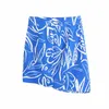 Za Draped Print Mini Skirt Women High Waist Ruching Summer s Fashion Button Up Asymmetric Hem Woman Vinatge Blue 210619