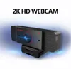 2K 2560*1440 Full HD Webcams With Built-in Microphone USB Plug Cam For PC Computer Mac Laptop Desktop YouTube Skype