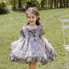 Niña pequeña lolita princesa vestir bebés niñas vestidos florales españoles niños pavo vintage vestidos de bola toddle encaje vestidos 210615