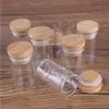 24 pieces 20ml 30*50mm Test Tubes with Bamboo Lids Glass Jars Vials Wishing Bolttes Wish Bottle for Wedding Crafts Giftgood qty