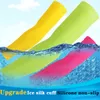 Ginocchisi a gomito 2 pcs maniche unisex per protezione UV copertura del braccio della crema solare seta di ghiaccio manica cuff