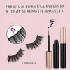 Magnetic EyelashesEyeliner Kit 7 Pairs Reusable Natural Magnetic Eyelashes with 2 Tubes Eyeliner with Tweezers9619894