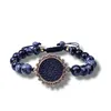 Natuursteen Tijger Eye 7 Chakra Armbanden Handgemaakte Bangles Yoga Balance Kralen Boeddha Gebed Elastische Armband Charms Mannen Vrouwen Sieraden Partij Gunst 14 Stijl