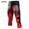 Compression Leggings Knee Pads Men's Running Pants Gym Fitness Sportswear Jogger Training Yoga Pants for Men Cropped Trousers T200718