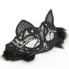 Accessori di moda Halloween Fox Halfface Maschera per gli occhi porno Donne in pizzo Nightclub Queen Lingerie Erotic Lingerie Masquerade Sexy cosplay7949122