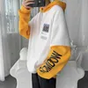 Sokak Giyim Erkekleri Giyim Hoodies Kalça Pop Sweatshirt Koreli Ceket Uzun Kollu T-Shirt Bahar Sonbahar Gevşek Giysiler Erkek Öğrenci 210526