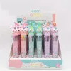 Ballpoint Pens 24 Pcs/lot Cartoon Animal 12 Colors Pen Cute Press Ball School Office Writing Supplies Stationery Gift