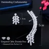 Asymmetrical Shiny Cubic Zirconia Big Long Sweep Wrap Cuff Stud Ear Climber Earring for Women Chic Punk Jewelry CZ900 210714