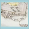 Hårsmycken Jewelyhair Clips Barrettes Sparkling Pearl Flowers Cystal Tiaras Crown Bridal Jewerly Wedding Aessory Hairwear Drop Delivery