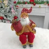 2021 праздничные вечеринки поставляет 35 см сидя санта-Клаус рождественские украшения модные орнаменты