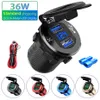 36W 12V/24V prise chargeur USB QC3.0 LED affichage métal étanche universel camion voiture allume prise prise pour téléphone tablette