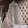 Moustiquaire blanc rouge bleu rond dentelle rideau dôme lit à baldaquin filet princesse été 2019New romantique suspendu pour la décoration intérieure