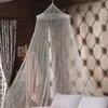 Mosquito Net Branco Vermelho Vermelho Azul Redondo Cortina de Laço Cúpula Cama Dossel Princesa Princesa Verão 2019New Romântico Pendurado Para Decoração Home